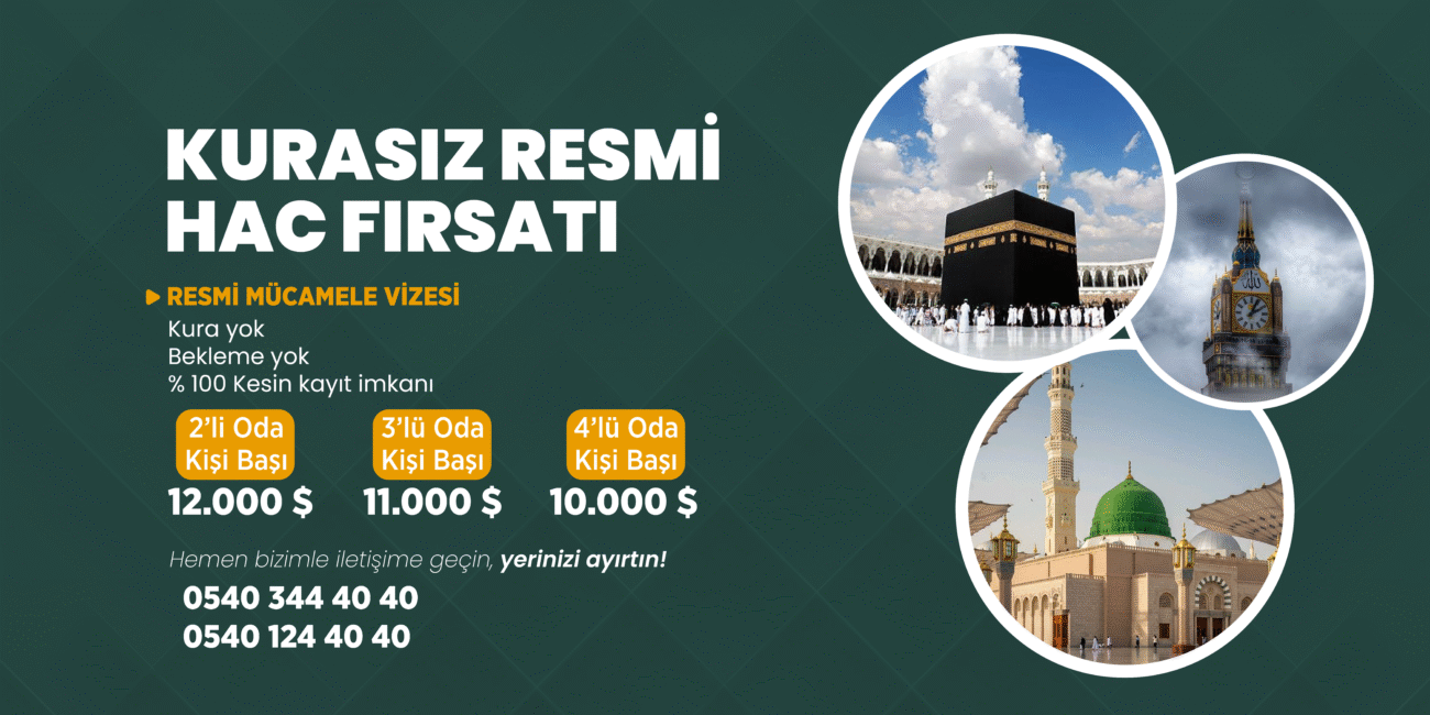 Kurasız Hac Fiyatları | Risalet Turizm Kurasız Kısa Hac Fiyatları 2025, 2025 Hac Fiyatları